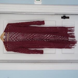 Women's NWOT Heyson open knit cardigan size small